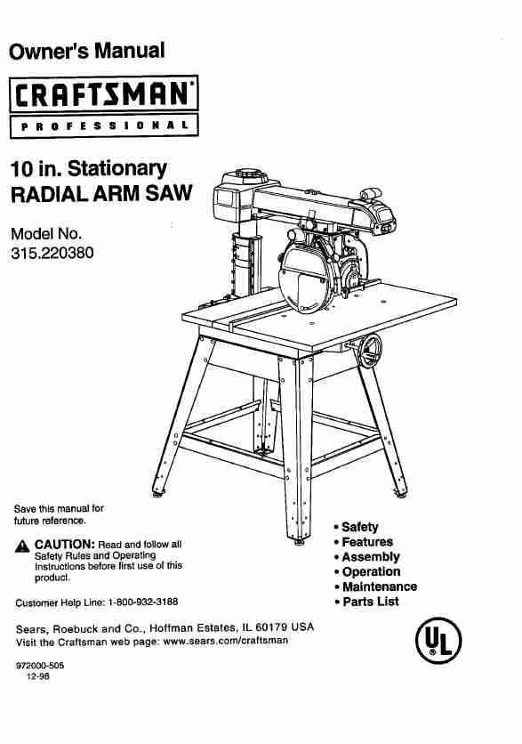 Craftsman Saw 315 22038-page_pdf